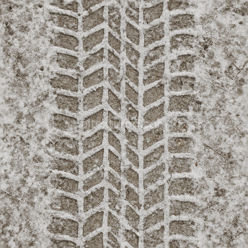 Seamless 3d texture pbr 8k snow tire print icy tire print forest ground print