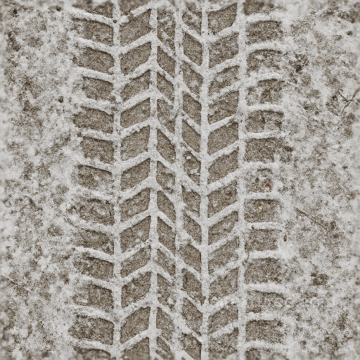 Snow Tire Print Icy Tire Print Forest Ground Print seamless Tire prints PBR texture