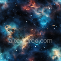 seamless Seamless 3D Space PBR Texture with Vivid Nebula Clouds and Dense Starfield texture 8k free download PBR