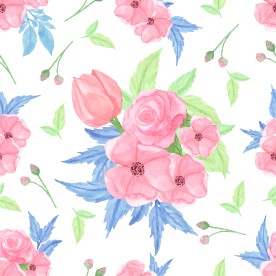 Pink Flower Watercolor Fabric Texture with Soft Floral Design Pink Flower texture preview