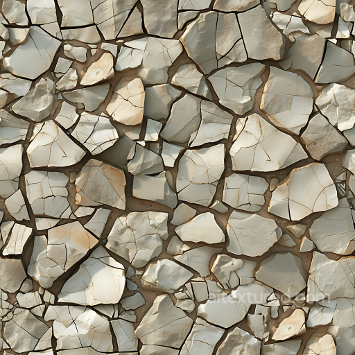 Cracked Stone Ground PBR Texture with Natural Beige Tones seamless Stone PBR texture