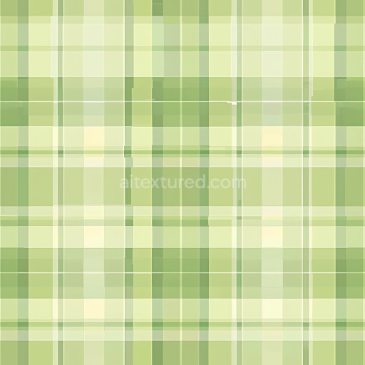 Seamless 3D PBR Soft Green Plaid Fabric Texture with Smooth Weave Pattern