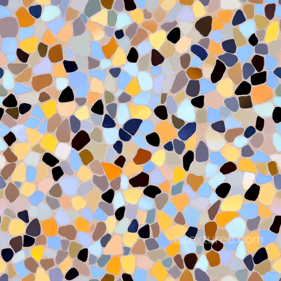 Mosaic PBR Texture Featuring Irregular Colorful Stone Tiles with Matte Finish Mosaic texture preview