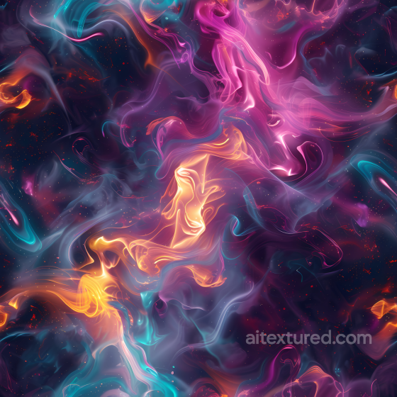 Space PBR Texture Featuring Vibrant Nebula Clouds and Cosmic Glow Star, space, planets texture preview