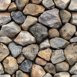 seamless Seamless 3D Natural Stone Cobblestone Ground PBR Texture with Weathered Surface and Earth Tones texture 8k free download PBR