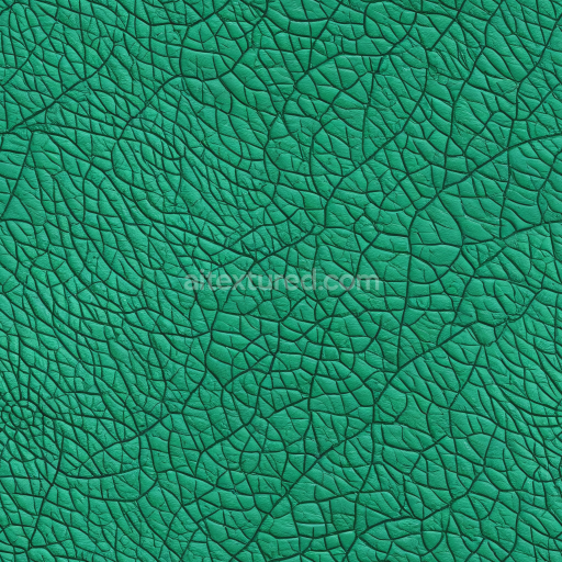 Seamless 3D PBR Cracked Turquoise Leather Texture with Fine Grain and Deep Wrinkles