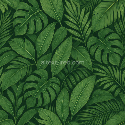 Seamless Tropical Leaves Texture Seamless 1024X1024