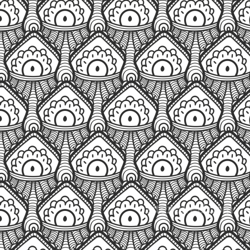 Black and White Ethnic Style Pattern Texture seamless White & Black PBR texture