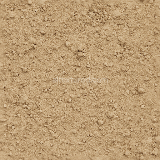 Seamless 3d texture pbr 8k of sandy soil with dry soil and sandy gravel mix