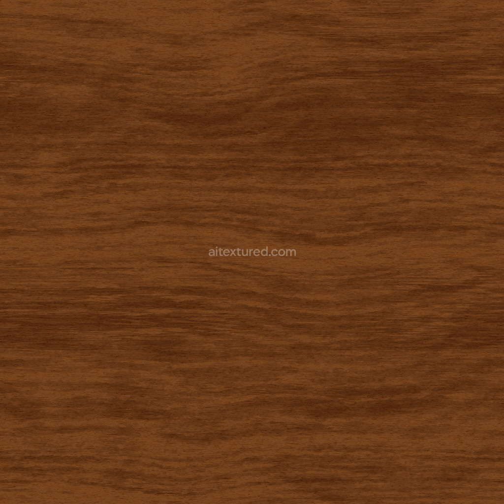 Seamless wood PBR texture with rich brown color