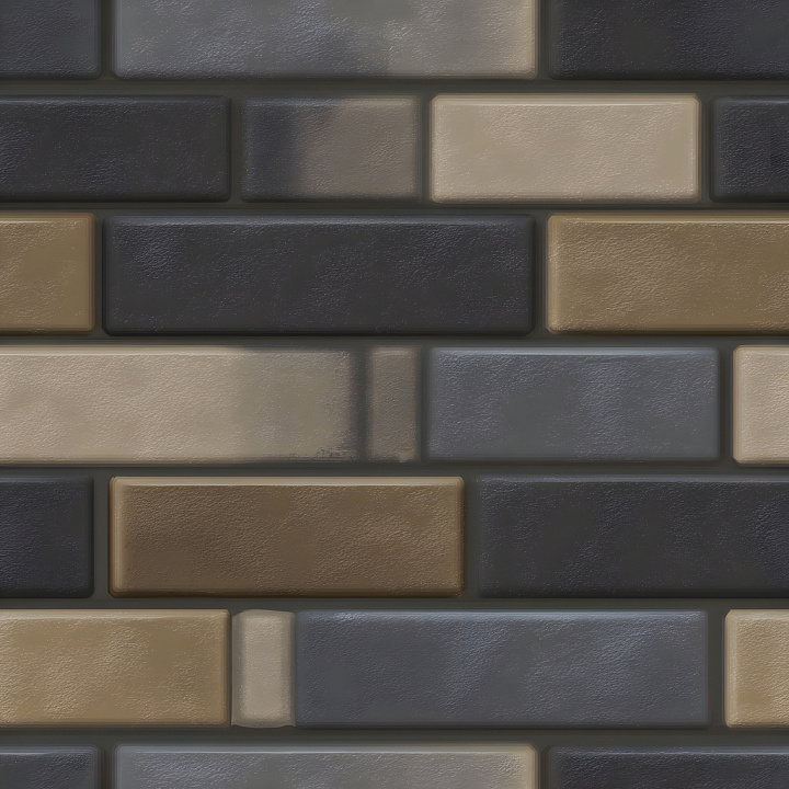 Cracked Brick Wall in Earthy Tones with Subtle Damage seamless PBR texture preview