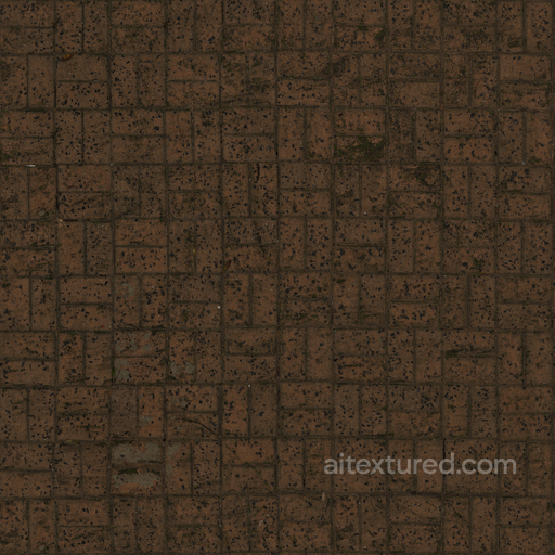 Brick Villa Floor - Rough Brick Bricks Pattern Patterned Floor seamless Brick PBR texture