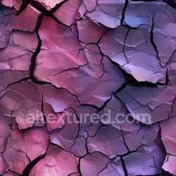 seamless Seamless 3D PBR Cracked Dry Earth Texture with Purple and Pink Gradient texture 8k free download PBR