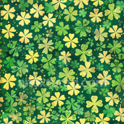 seamless Seamless 3D PBR Fabric Texture Featuring Stylized Green and Yellow Shamrock Pattern texture 8k free download PBR