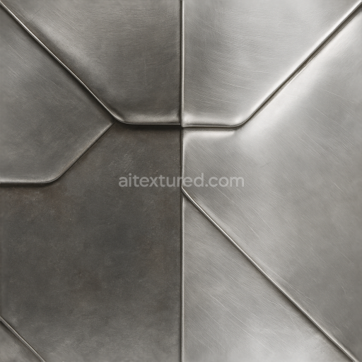 Seamless 3d texture pbr 8k folded metal furniture surface finish