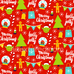 seamless Seamless 3D PBR Texture of Colorful Christmas Digital Paper with Festive Icons texture 8k free download PBR