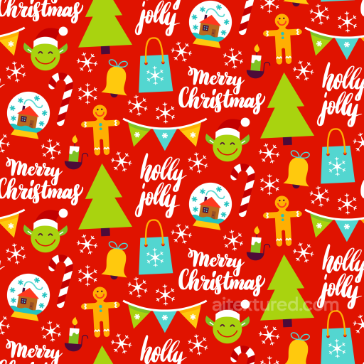 All Christmas Digital paper Texture of Colorful Christmas Digital Paper with Festive Icons seamless All Christmas Digital paper PBR texture