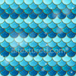seamless Seamless 3D PBR Texture of Glossy Blue Mermaid Scale Pattern texture 8k free download PBR