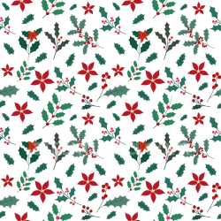 Pattern Bundle - Seamless 3D PBR Texture Featuring Christmas Floral and Holly Motifs in Festive Color Rhyt… texture preview
