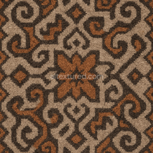 Patterned Wool Carpet Texture Seamless 1024X1024