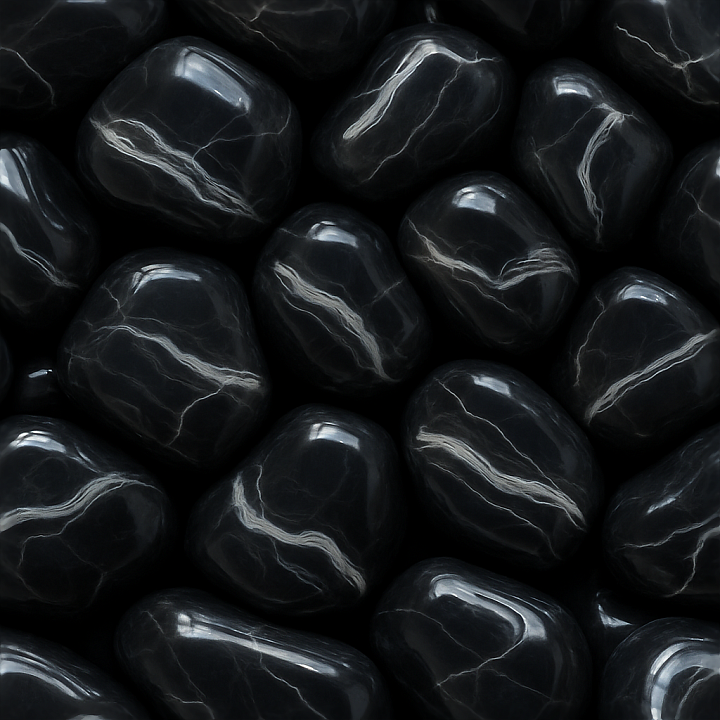 Onyx Nuggets With Onyx Polished Finish And Smooth Glossy Veins seamless PBR texture preview