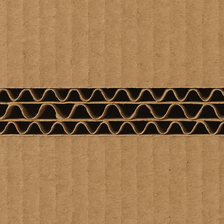 Cardboard Corrugated Cross Section seamless PBR texture preview