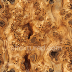 seamless Seamless 3D Burl Wood PBR Texture Featuring Knots and Flowing Grain Patterns texture 8k free download PBR