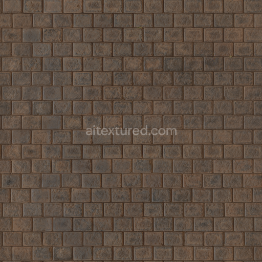 Brick Floor — Floor Pavement Brick Brown Floor Pavement — PBR seamless 3D texture