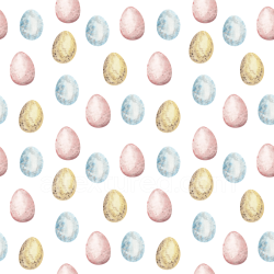 seamless Seamless 3D PBR Texture of Watercolor Easter Eggs Pattern in Soft Pastels texture 8k free download PBR