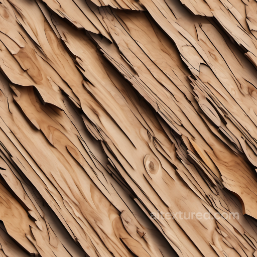 Natural Light Peeled Wood Seamless Texture with Layered Grain seamless Wood PBR texture