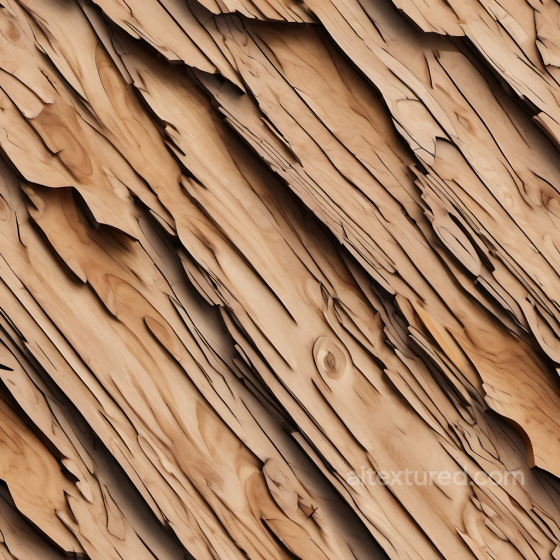 Natural Light Peeled Wood Seamless Texture with Layered Grain Wood texture preview