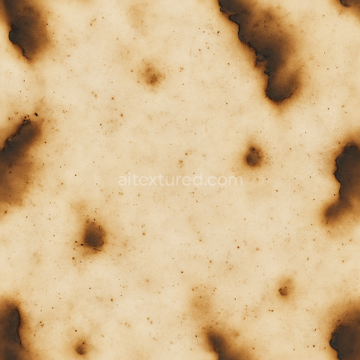 Seamless 3D texture of fire scorch marks on burnt paper PBR 8K