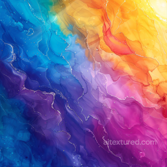 Alcohol Ink PBR Texture with Vibrant Multicolor Fluid Waves and Soft Layering Alcohol ink texture preview