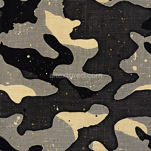 Seamless 3D Urban Camouflage PBR Texture with Distressed Fabric Look