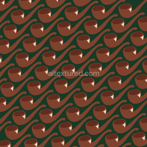 Preview — Seamless 3D PBR Texture with Vintage Brown Tobacco Pipe Pattern