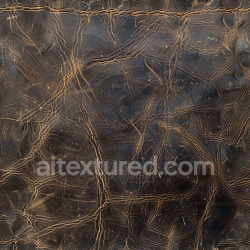 seamless Seamless 3D Distressed Dark Brown Cracked Leather PBR Texture with Vintage Wrinkles texture 8k free download PBR