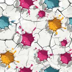 seamless Seamless 3D PBR cracked plaster texture with colorful peeling paint and crater holes texture 8k free download PBR