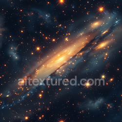 seamless Seamless 3D PBR Texture of Glowing Galaxy Clouds and Starfield with Warm Hues texture 8k free download PBR