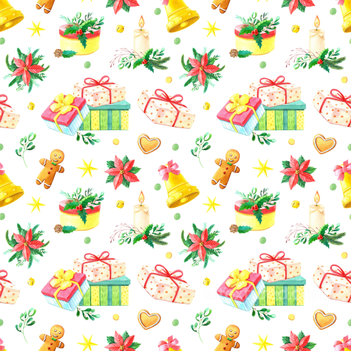 All Christmas Digital paper Texture of Festive Christmas Gift Wrap Paper with Watercolor… seamless All Christmas Digital paper PBR texture