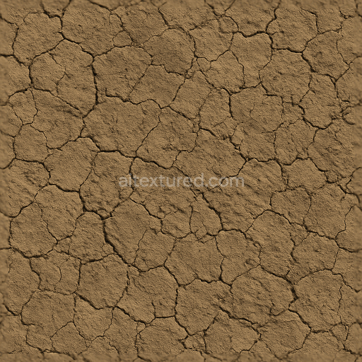 Seamless 3d texture pbr 8k hard mud crust with dense mud aggregates