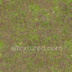 seamless Ground Dirt Grass Natural Earth Soil Organic Green Rough Forest texture 8k free download PBR