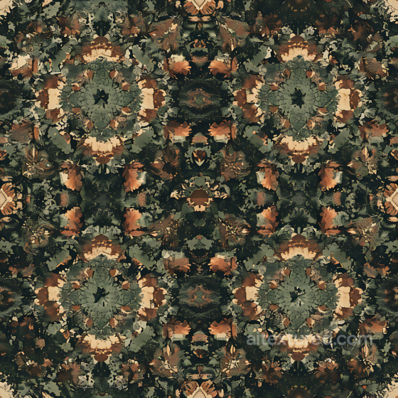 Stylized Woodland Camouflage PBR Texture with Organic Floral Motifs Color Camouflage texture preview