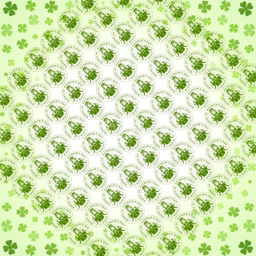 Seamless 3D PBR St Patrick's Day digital paper pattern texture