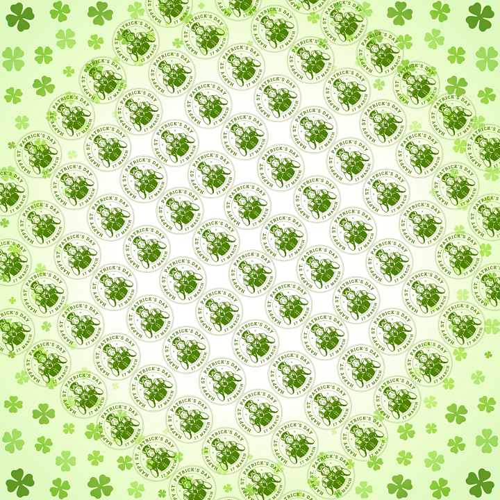 St Patrick's Day digital paper pattern seamless PBR texture preview