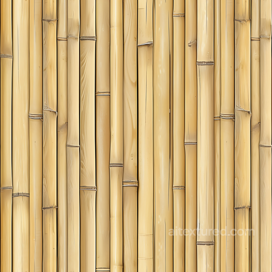 Bamboo Wood PBR Texture with Smooth Stalks and Subtle Knots Wood texture preview