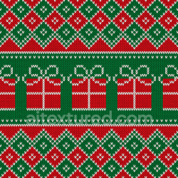 seamless Seamless 3D PBR Christmas Digital Paper Texture with Festive Knit Gift Boxes and Diamonds texture 8k free download PBR