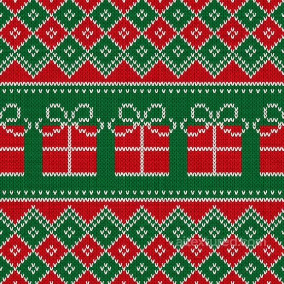 Christmas Digital Paper Texture with Festive Knit Gift Boxes and Diamonds All Christmas Digital paper texture preview