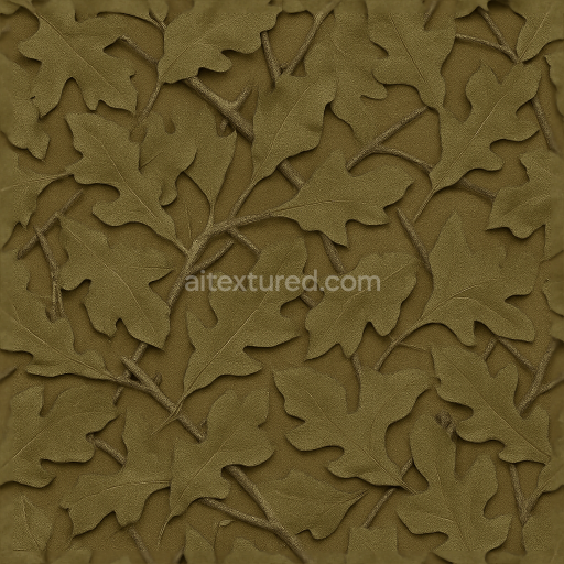 Seamless 3D Texture PBR 8K Khaki Brown Ghillie Style Camouflage