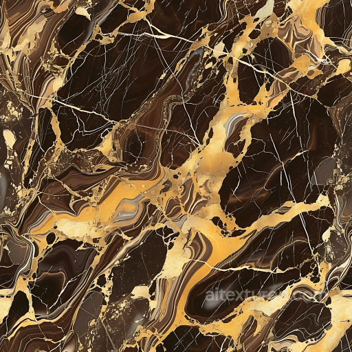 Chocolate Brown Marble Seamless Texture with Gold Veins seamless Marble PBR texture