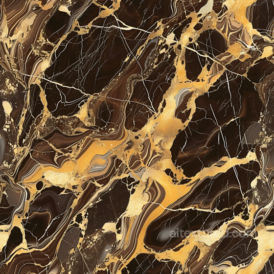 Chocolate Brown Marble Seamless Texture with Gold Veins Marble texture preview